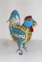 Kip kandelaar / metalen haan / decoratief, Ophalen of Verzenden, Zo goed als nieuw, Metaal, Kandelaar