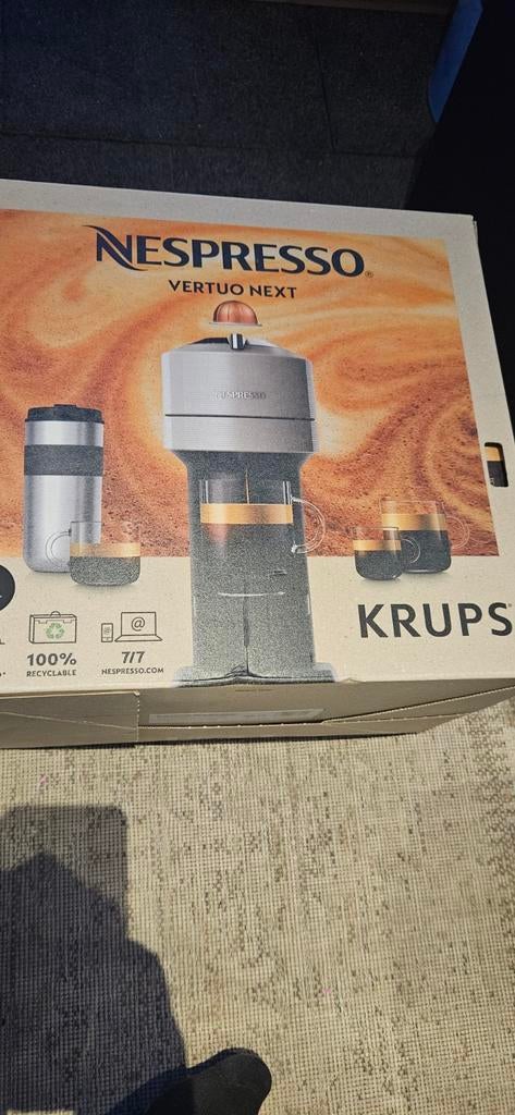 Nespresso Vertuo Next - Nieuw in doos (zonder koffie), Ophalen, Koffiepads en cups, 1 kopje, Koffiemachine