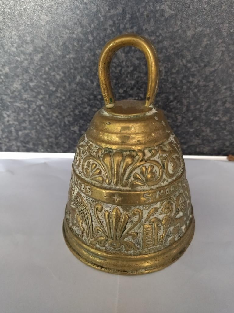 Koperen Bel Sierlijk bewerkt., Antiek en Kunst, Antiek | Koper en Brons, Ophalen of Verzenden