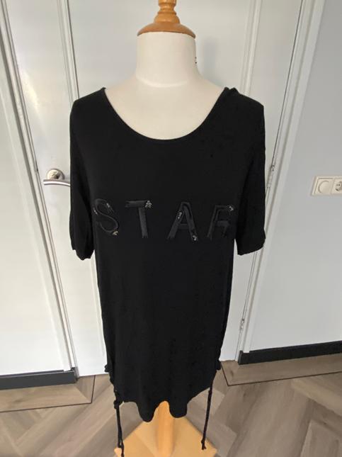 MS Mode shirt mt.L., Zwart, Maat 42/44 (L), Ophalen of Verzenden, Zo goed als nieuw