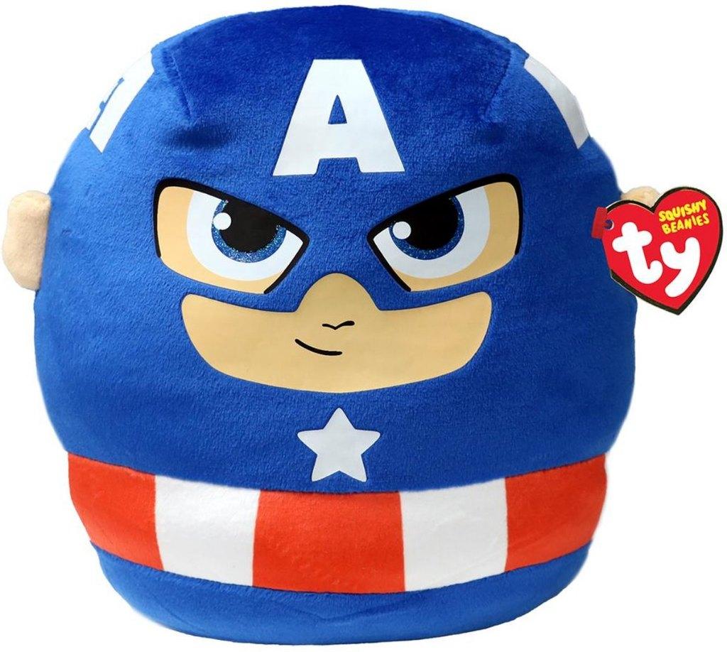 TY Squishy Beanies: Captain America 35 cm, ., Overige typen, Nieuw, Ophalen of Verzenden