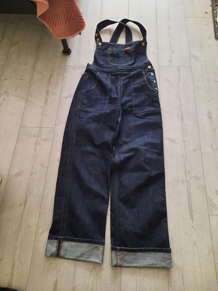 Rumble 59 jumpsuit Maat L 32/ lengte 34 Topvintage, Ophalen of Verzenden, Zo goed als nieuw, Maat 42/44 (L), Blauw