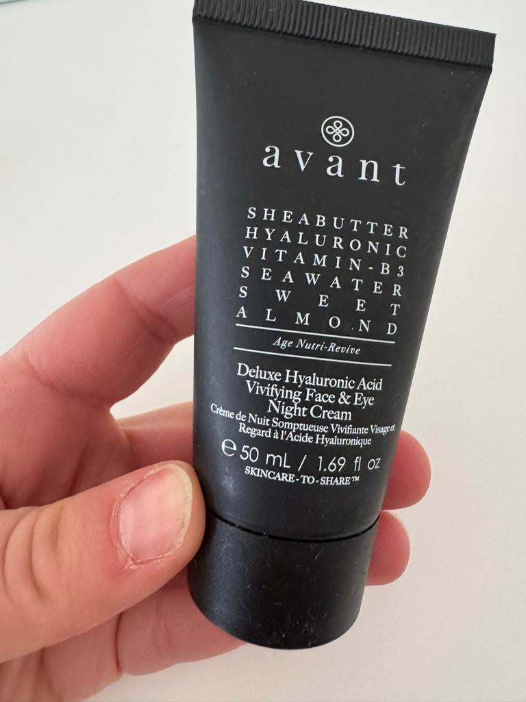 Avant Deluxe Hyaluronic Acid Vivifying Face & Eye Night Crea, Ophalen of Verzenden, Nieuw, Gehele gezicht, Verzorging