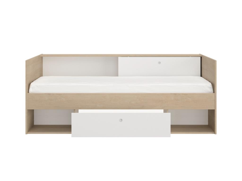 Alicia kajuitbed - 90x200 - Naturel/wit, Kinderen en Baby's, Kinderkamer | Bedden