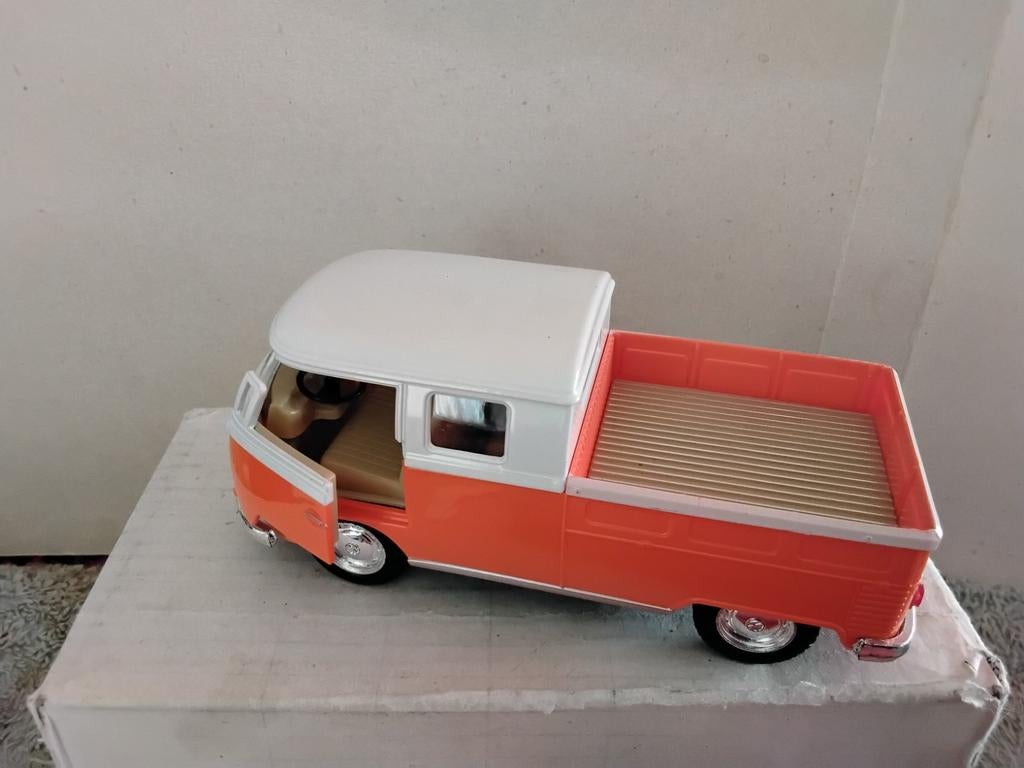 VOLKSWAGEN BUS  DOUBLE  CABINE PICKUP  1:34    1963, Ophalen of Verzenden, Auto, Overige merken