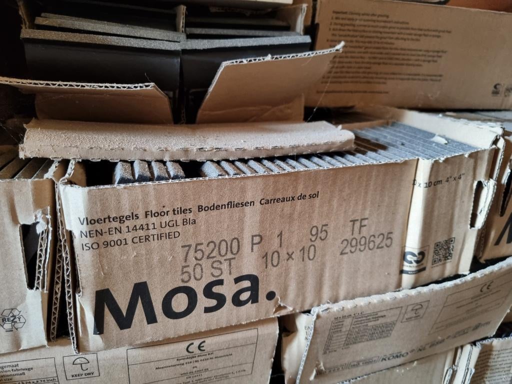 Mosa Vloertegels 10x10 cm + Plinttegels, Doe-het-zelf en Verbouw, Tegels, Keramiek, Nieuw, Minder dan 20 cm, Minder dan 5 m²