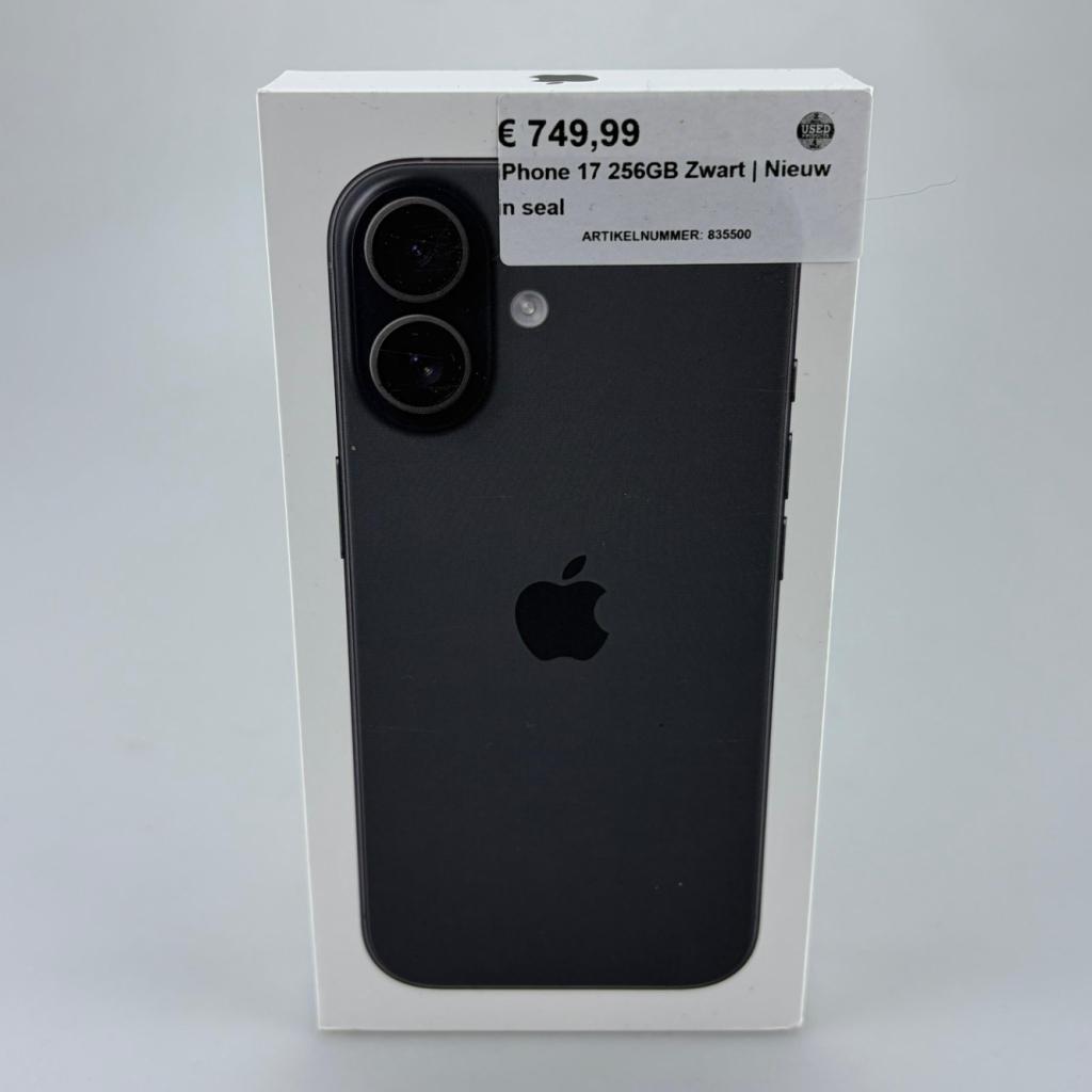 iPhone 17 256GB Zwart | Nieuw in seal, Apple, Nieuw, Support@apple.com, One Apple Park Way
Cupertino, CA 95014
United States