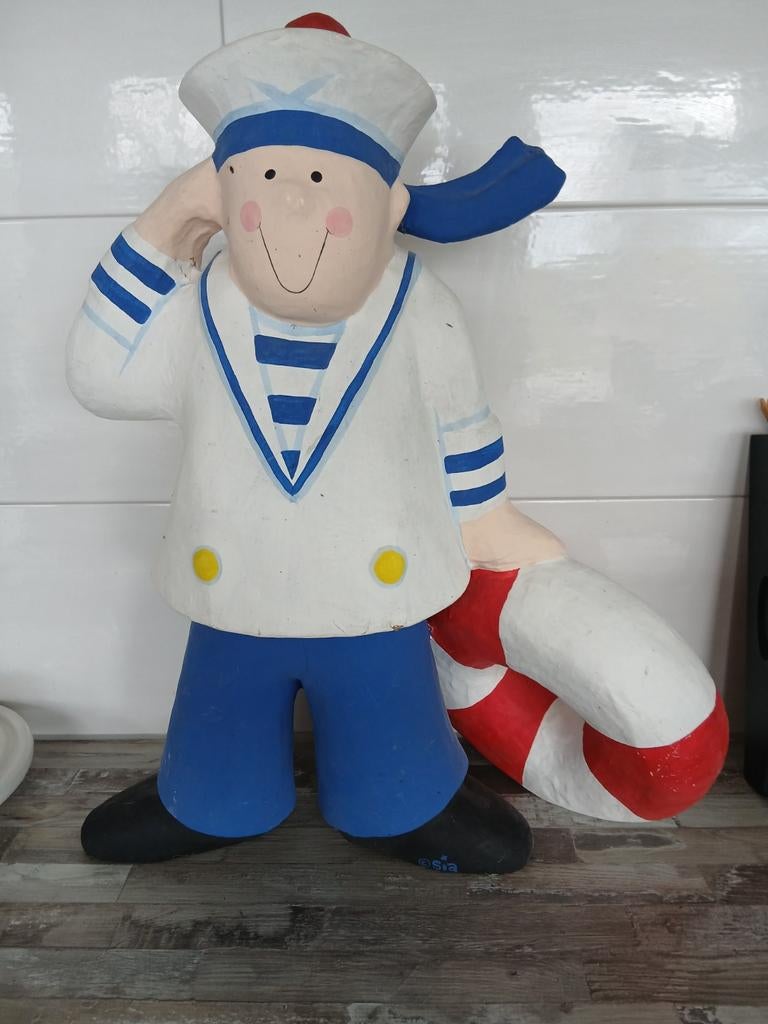 Grote  Sia matroos decoratie met reddingsboei, Ophalen, Gebruikt, Motorboot of Zeilboot, Overige typen