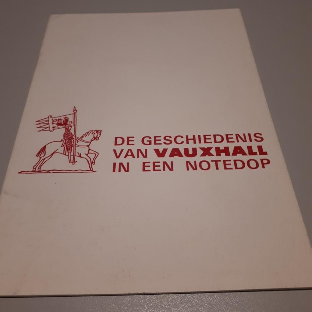 BOEKJE OVER DE GESCHIEDENIS VAN DE VAUXHALL, Ophalen of Verzenden, Zo goed als nieuw, Overige merken