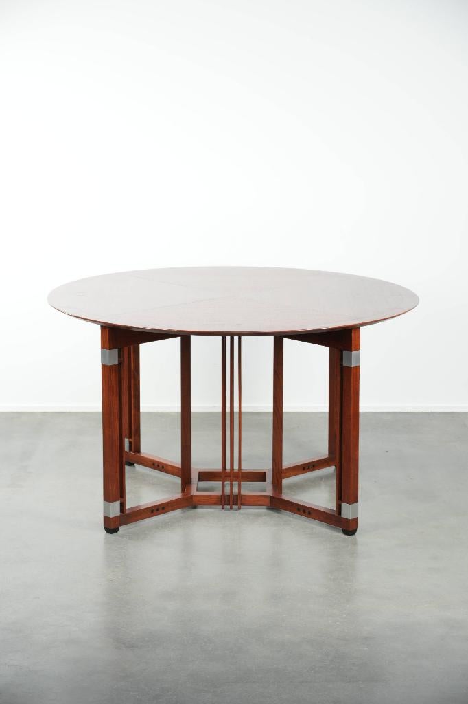 Ronde Art Deco Schuitema design eettafel voor 4 personen, Ophalen, Gebruikt, ., Rond