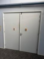 Dubbele multiplex deuren met kozijn, Gebruikt, Deurkozijn, Hout, Ophalen