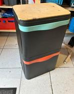BinBin afvalbak - 2x 25 liter - Zwart met houten top, Ophalen, Kunststof, Gebruikt, 40 liter of meer