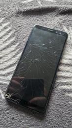 Samsung 2018 A8 , met voorscherm gebarsten,, Gebruikt, Zwart, 32 GB, Ophalen of Verzenden