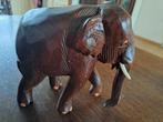 Houten olifant 18 cm - mist slagtand, Verzamelen, Ophalen of Verzenden, Gebruikt, Wild dier, Beeldje of Figuurtje
