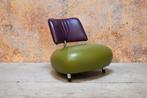 Als NIEUW! groen paarse leren Leolux Pallone design fauteuil, Huis en Inrichting, Fauteuils, Leolux, Leolux, 75 tot 100 cm, Ophalen of Verzenden