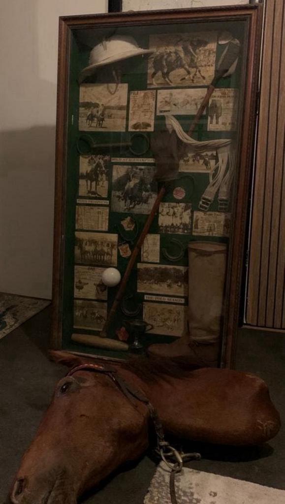 Antieke paarden vitrine / display, Ophalen of Verzenden
