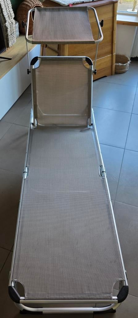 Strand bed inklapbaar, Ophalen, Aluminium, Inklapbaar