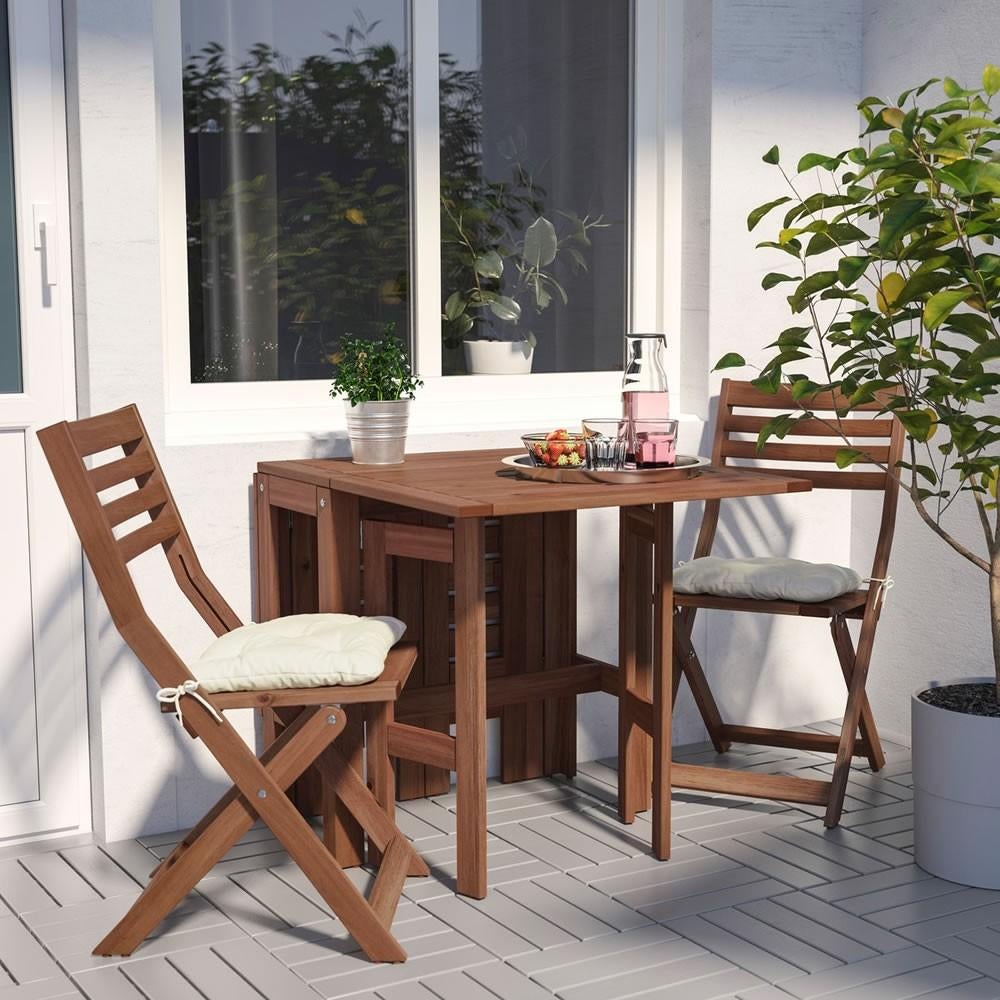 Complete tuin/balkon set Ikea Applarö, Ophalen, Hout, 2 zitplaatsen
