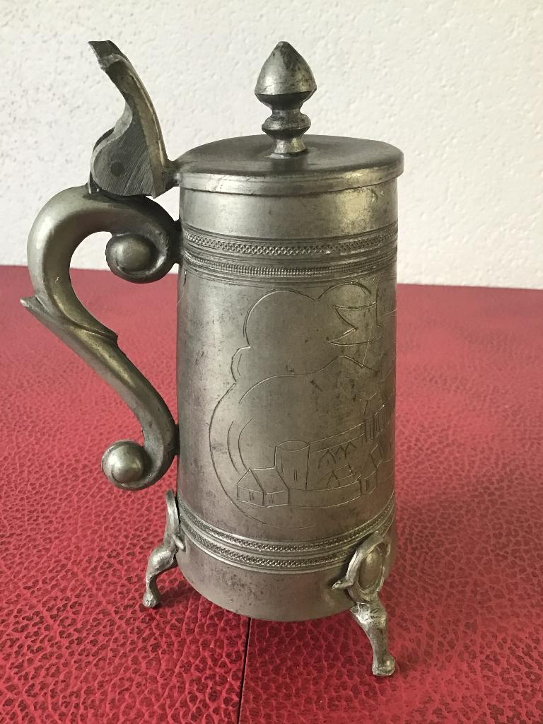 Tinnen kan, Antiek en Kunst, Antiek | Tin, Ophalen of Verzenden