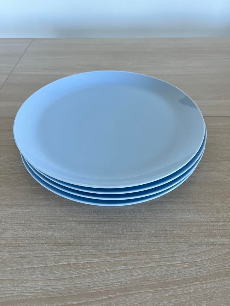 HEMA plates | Blue | x4, Ophalen, Gebruikt, Keramiek, Bord(en)