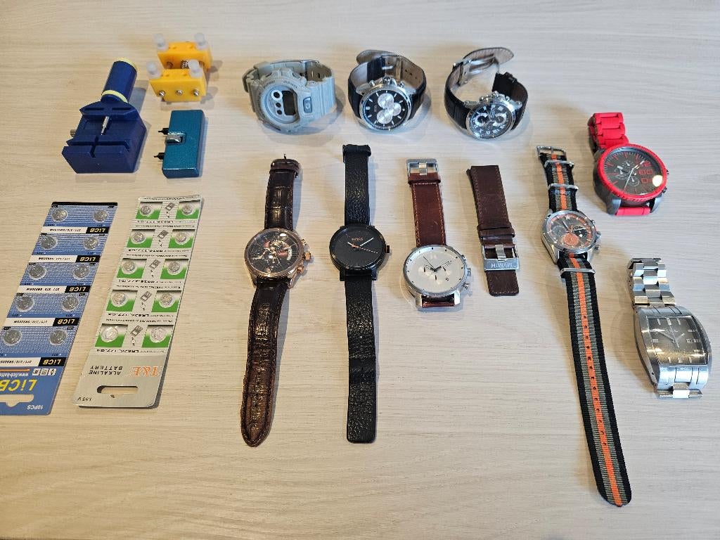 Verschillende horloges: Seiko, diesel, hugo boss, Sieraden, Tassen en Uiterlijk, Horloges | Heren, Polshorloge, Ophalen of Verzenden