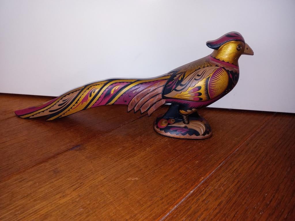 Houten vogel beeldje, Ophalen of Verzenden, Zo goed als nieuw, Dier