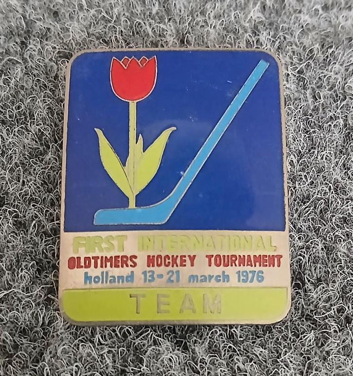 First International Oldtimers Hockey Tournament Holland team, Sport en Fitness, IJshockey, Gebruikt, Overige typen, Ophalen of Verzenden