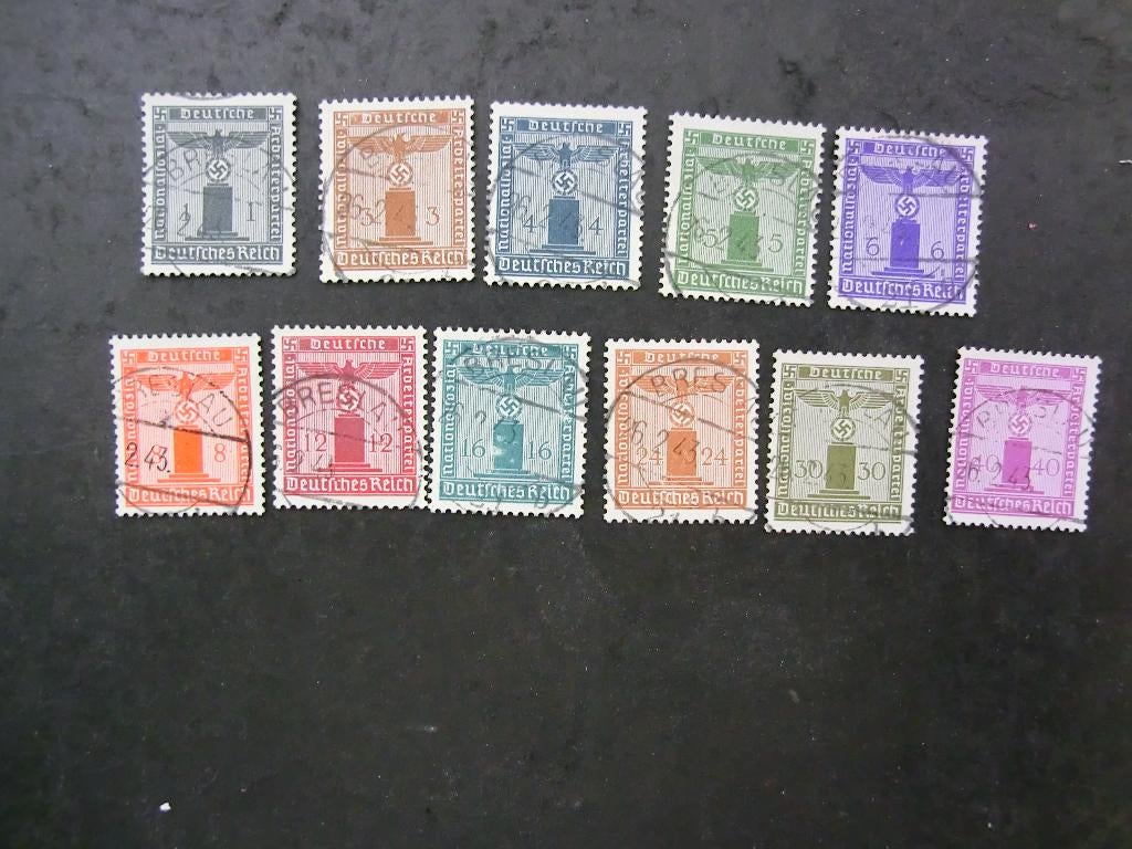 Duitse Rijk DM serie 155-165 Gestempeld.( aanbieding ), Ophalen of Verzenden, Overige periodes, Gestempeld