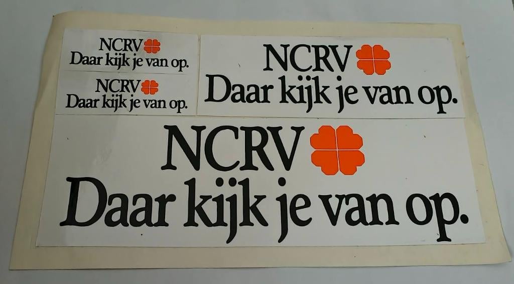 Stickers NCRV daar kijk je van op, Verzamelen, Stickers, Ophalen of Verzenden, Nieuw, Film, Tv of Omroep
