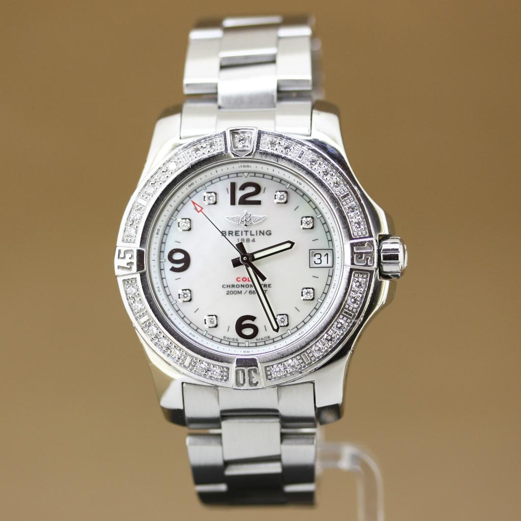 Breitling Colt 36 Ref. A7438953 – Factory Diamond, Overige merken, Staal, Gebruikt, Staal