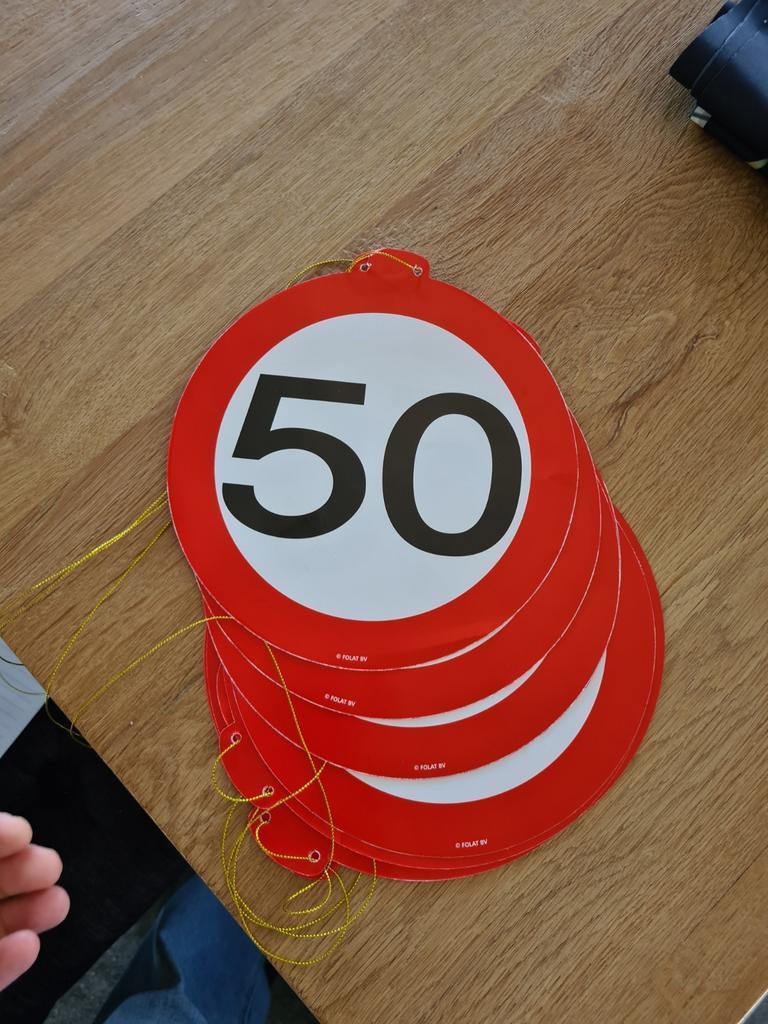 Pakket 50 jaar versiering vlaggen en banners, Ophalen of Verzenden, Versiering, Abraham of Sarah