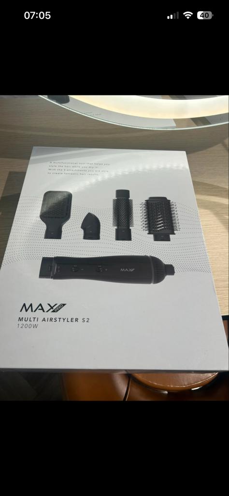 Max Pro Multi Airstyler S2 1200W - Haarstyling Set, Ophalen of Verzenden, Gebruikt, Haarverzorging