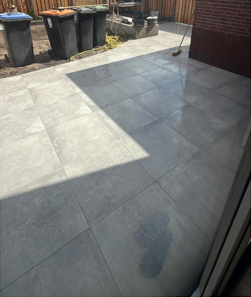 Kera Twice 60x60x4,8 keramische tegels (4,32m2), Tuin en Terras, Ophalen, Gebruikt, Keramiek, 10 m² of meer