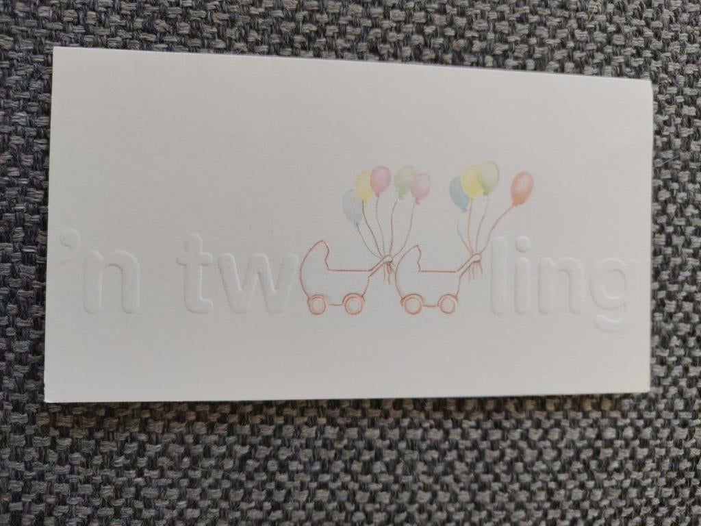 Tweeling, Ophalen of Verzenden, 1990 tot 2000, Geboortekaartje