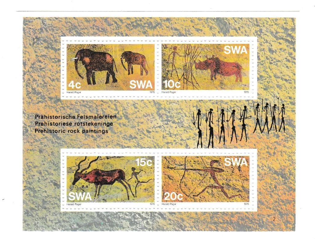 B 13 - blokje dieren SWA € 2,50, Ophalen of Verzenden, Tanzania, Postfris