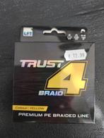 Trust 4 Braid Premium PE Gevlochten Vislijn Geel, Ophalen of Verzenden, Nieuw, Vislijn