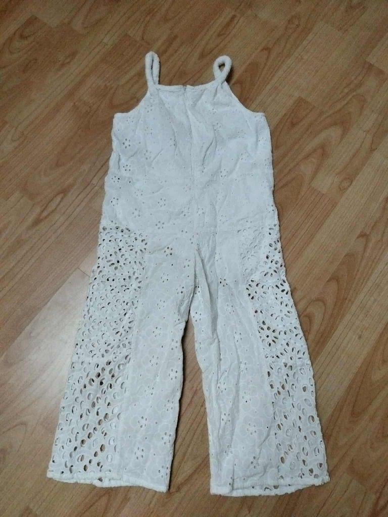 jumpsuit wit / kanten playsuit Zara maat 116, Meisje, Ophalen of Verzenden, Zo goed als nieuw, Zara