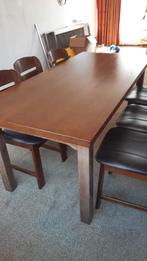 Eiken tafel met 6 stoelen, Ophalen, Gebruikt, 4 tot 6 stoelen