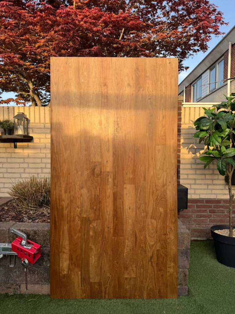 Massief hardhout paneel | 190 x 100 cm, Doe-het-zelf en Verbouw, Ophalen, Gebruikt, Hout