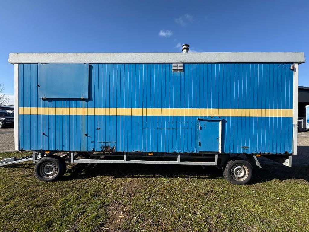 Te koop grote snelverkeer schaftwagen, schamelwagen, 6x2m!, Doe-het-zelf en Verbouw, Bouwketen en Schaftketen, Ophalen, Gebruikt