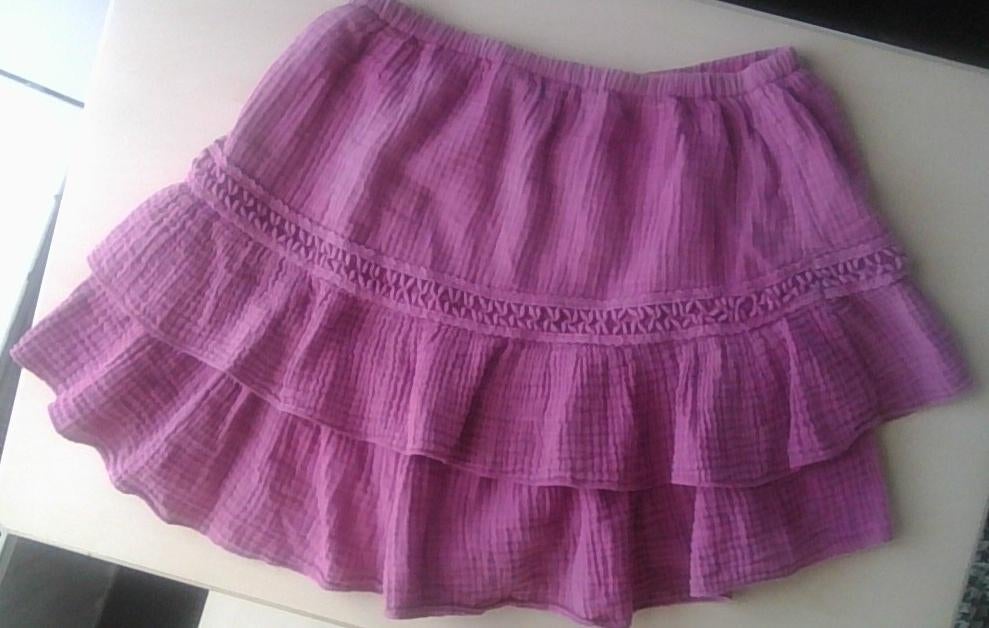 rok maat s, Mw, Paars, Gedragen, Boven de knie