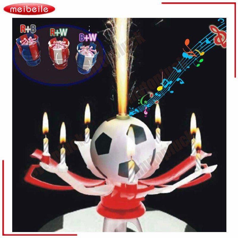 Voetbal Muzikaal Verjaardags kaarsen explosie voor € 14,95, Verzenden, Nieuw, Versiering, Overige