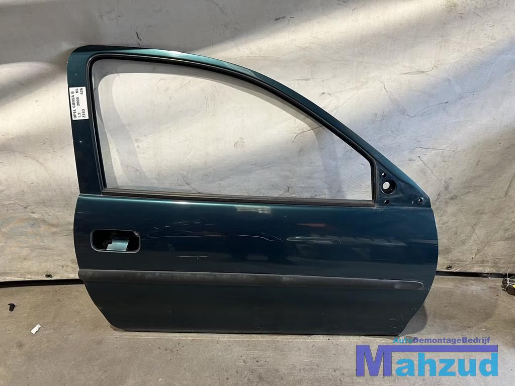 OPEL CORSA B Groen Z283 rechts deur portier 1993-2000, Auto-onderdelen, Gebruikt, Deur, Opel Automobile GmbH, Ophalen of Verzenden