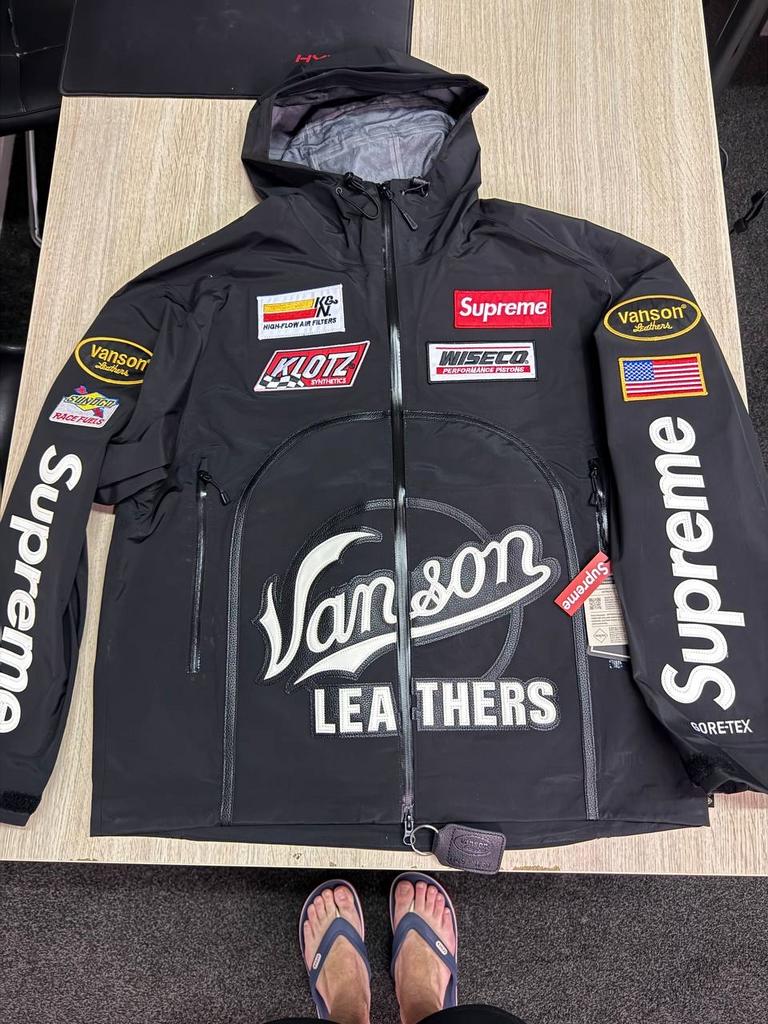 Supreme Vanson Leathers Gore-Tex jas zwart, Kleding | Heren, Ophalen of Verzenden, Zo goed als nieuw, Overige maten, Zwart