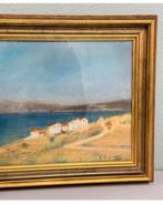 A. Huybregts 1996 vintage Schilderij kustlandschap kust art, Ophalen of Verzenden