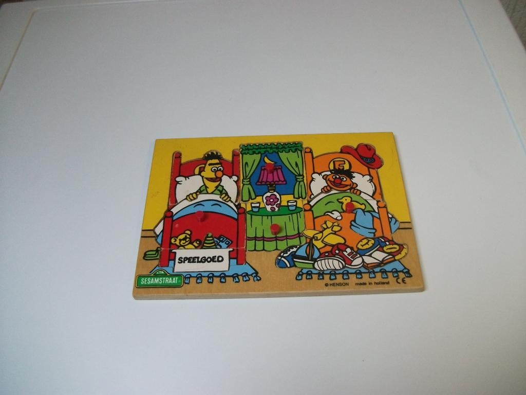 Puzzel Sesamstraat 7 delig, Kinderen en Baby's, Speelgoed | Houten speelgoed, Ophalen of Verzenden, Gebruikt