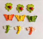 Leuke houten opplakfiguren: vlinders,, Ophalen of Verzenden, Gebruikt