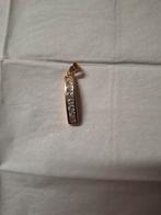 Gouden hanger met zirkonia steentjes, Sieraden, Tassen en Uiterlijk, Kettinghangers, Ophalen of Verzenden, Nieuw, Goud, Goud
