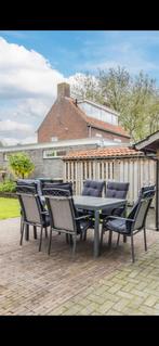 Tafel met 6 stoelen en kussens, Tuin en Terras, Tuinsets en Loungesets, Ophalen, Gebruikt, Eettafel, 6 zitplaatsen