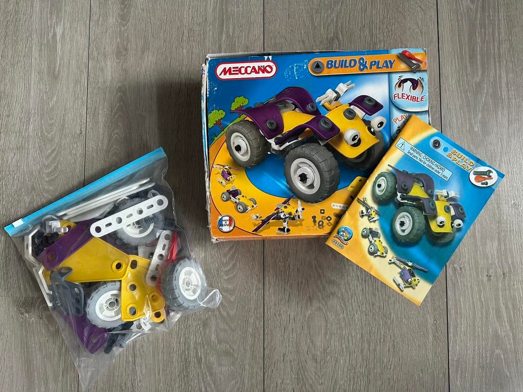 Meccano build en play compleet met boekje om doos., Ophalen of Verzenden, Zo goed als nieuw, Bouwen